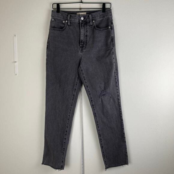 Madewell Perfect Vintage High Straight Crop Jeans Size 27 Black - Picture 7 of 14
